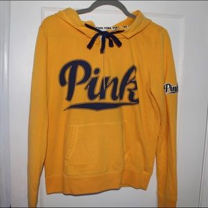 ⚜️ PINK Yellow Half Zip Hoodie ⚜️